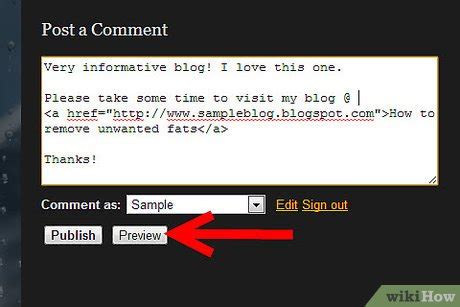 How to Post a Comment on a Blog With an Embedded Link: 6 .